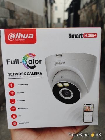 Camera Wi-Fi 4MP DAHUA T4A Dome Turret A1 Smart Dual Light DH-F4C-LED