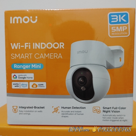 IMOU K2MP 5MP PRO++ (Chuẩn 3K | Ban đêm có màu | LAN 1GB | Wifi 6 | 5Ghz | Full Color | Có AOR | Nén H.265 | Nhận thẻ 512GB | Góc siêu rộng hơn | Loa siêu to hơn | Nhận diện Human tốt hơn)