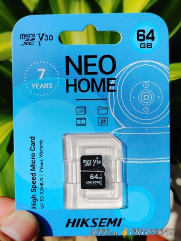 Thẻ nhớ HIKSEMI 64GB HOME D1 Xanh 92Mbps ✌ Bảo Hành 7 Năm ( Tại 5K đổi tức thì | Tại Hãng thì 7-15 ngày )