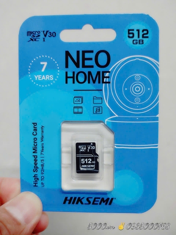 Thẻ nhớ HIKSEMI 512GB HOME D1 Xanh 92Mbps ✌ Bảo Hành 7 Năm ( Tại 5K đổi tức thì | Tại Hãng thì 7-15 ngày )