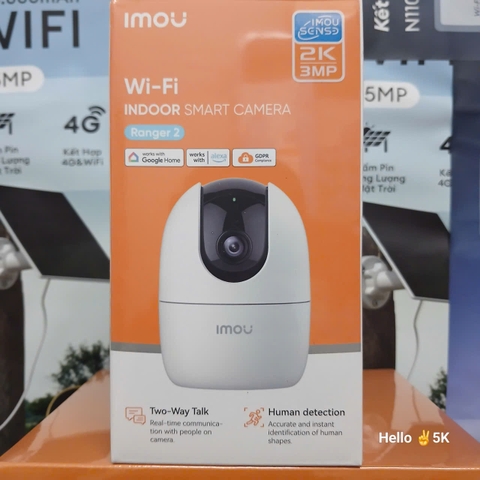 IMOU A32 2K 3MP - Tem 2026 | Ban đêm trắng đen | Wifi 2 tần số 2.4 | Có cổng LAN | Nén H.265 | Nhận thẻ 256GB