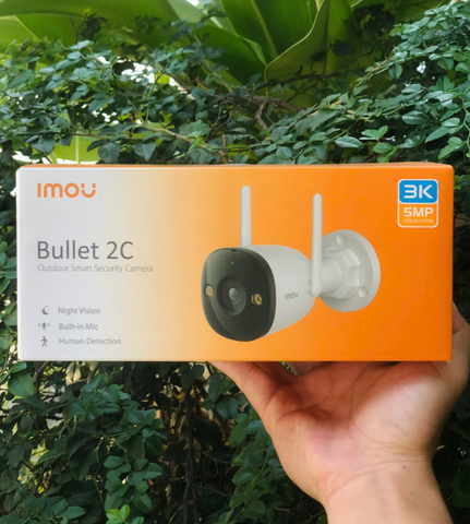IMOU F52P - Camera Wifi 5MP Bullet 2C ngoài trời | Hồng ngoại ban đêm I Chống nước IP67 | Chỉ micro, Ko led, Ko loa