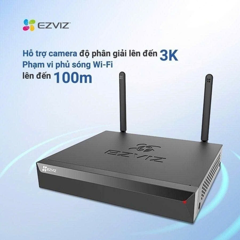 (5.0Ghz) Đầu ghi hình 8 Kênh NVR Wi-Fi dành cho Camera Wi-Fi EZVIZ 5MP | Băng tần kép 2.4 GHz và 5 GHz | HDD tối đa 8TB