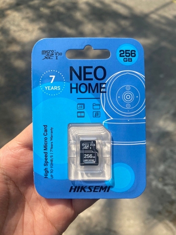 HIKSEMI 256GB HOME D1 Xanh 92Mbps - Thẻ nhớ Chính Hãng ✌ Hikvision Việt Nam | Lifetime | Thùng 20 Hộp 50c | Tương thích rất tốt với Camera Hikvision