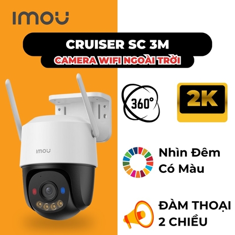 IMOU K7FP 3MP 2K - Camera Wi-Fi Cruiser SC | Outdoor | FullColor | Sóng Wifi mạnh hơn S31FEP