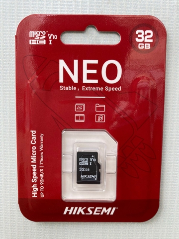 HIKSEMI 32GB NEO C1 Đỏ 92Mbps - Thẻ nhớ Chính Hãng ✌ Hikvision Việt Nam | 7 Năm theo Series | Thùng 20 Hộp 50c