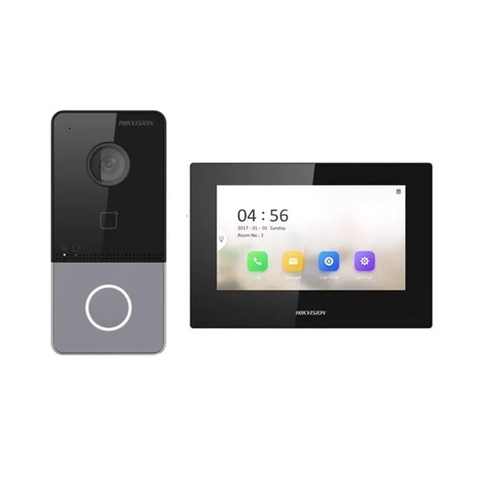 Bộ gọi cửa có hình HIKVISION (Gồm 1 màn hình  + 1 nút chuông + 2 Nguồn)