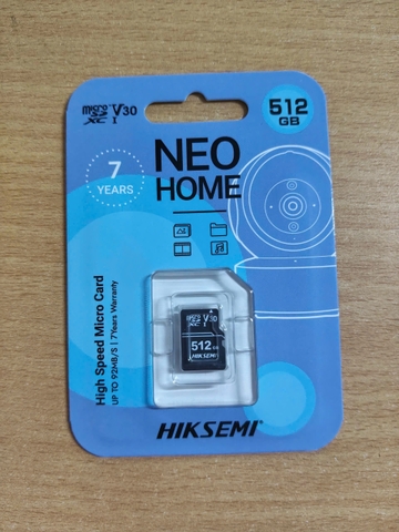 HIKSEMI 512GB HOME D1 Xanh 92Mbps - Thẻ nhớ Chính Hãng ✌ Hikvision Việt Nam | Lifetime | Thùng 20 Hộp 50c | Tương thích rất tốt với Camera Hikvision
