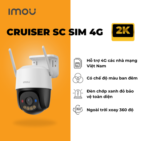 4G IMOU K7FP-3HOTE-4G (Camera 3MP | Outdoor | FullColor | Sóng sim 4G mọi nhà mạng Việt Nam)