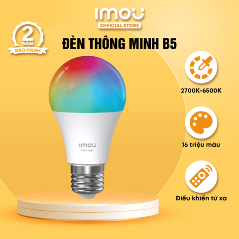 Bóng đèn Imou màu thông minh B5-E27 (Phối hợp trợ sáng cho Camera)