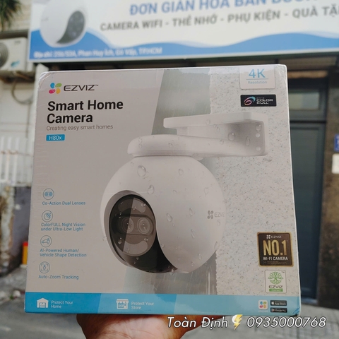 EZVIZ H80x Camera Wi-Fi ngoài trời 8MP+2MP Pan & Tilt Camera 4mm (87°) Dual Fixed Lens