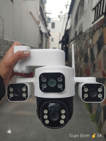 Camera sim 4G ESEE.CLOUD QS12-4G năng lượng mặt trời, với 3 mắt độc lập (Sim 4G, sẵn pin NLMT, chân đế linh hoạt, xoay 360 độ , đàm thoại, có màu, thùng 12 hộp)