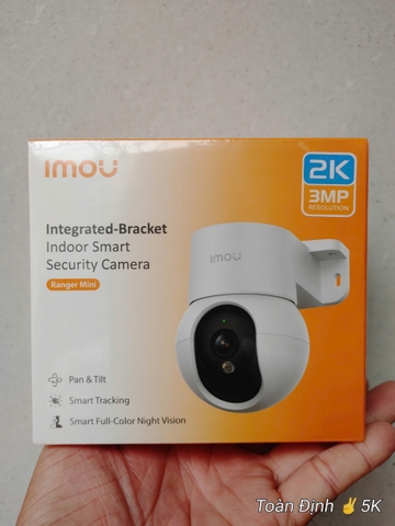 Camera Wi-Fi 3MP IMOU K2MP-2K Ranger Mini | Tích hợp chân đế I Tự Động Quay Quét | Phát Hiện Người | Màu về đêm