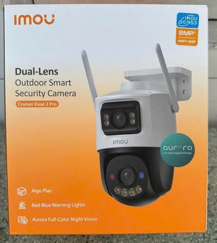 Camera Wi-Fi 4K IMOU S7xFP 4MP+4MP  (Cruiser Dual 2 Pro | Outdoor | FullColor | Chuyên trị ánh sáng yếu, mờ ảo, ánh trăng...)