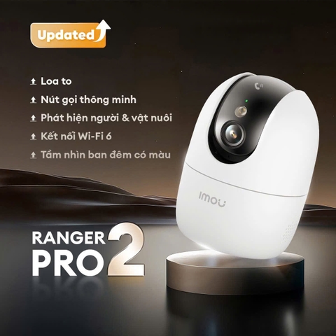 IMOU A52 PRO 5MP (RANGER 2 PRO 3K với: Wifi 6 - 5Ghz | Full Color | AOR | H.265 | 512GB | Góc rộng hơn | Loa to hơn | Nhận diện Human tốt hơn)