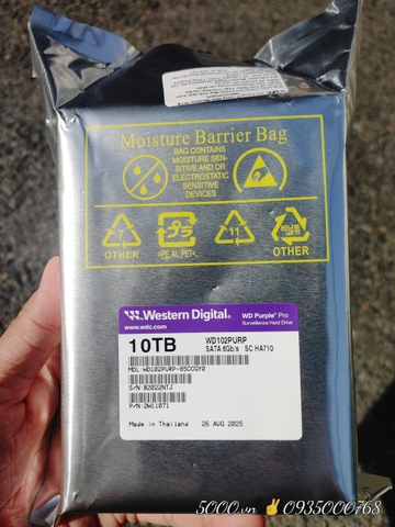 (6) HDD Western Digital màu tím, WD Purple PRO 10TB & Other (Hàng chính hãng | Bảo hành 3 năm)