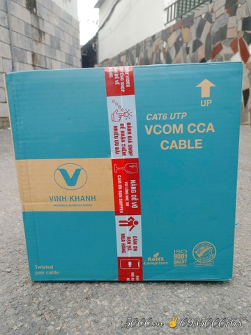Cáp mạng LAN UTP CAT6 - 8 Lõi CCA - 305 mét - Thùng 2 cuộn - Thương Hiệu STS / VCOM / ENSOHO