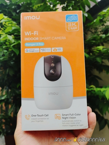 IMOU A52 PRO 5MP (RANGER 2 PRO 3K với: Wifi 6 - 5Ghz | Full Color | AOR | H.265 | 512GB | Góc rộng hơn | Loa to hơn | Nhận diện Human tốt hơn | KLT: 350g)