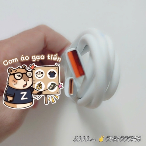 Dây sạc Type-C chuẩn USB 3.0 màu cam | Dài 1.5 mét (Bảo hành 3 tháng)