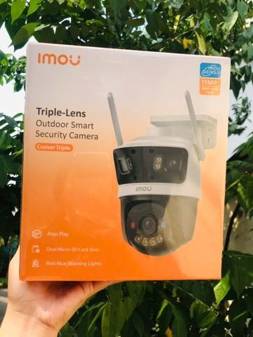(2 Khe Thẻ) IMOU S7UP 11MP (Camera Wi-Fi 3 mắt 3MP + 3MP + 5MP | Tổng lưu trữ lên tới 1TB)