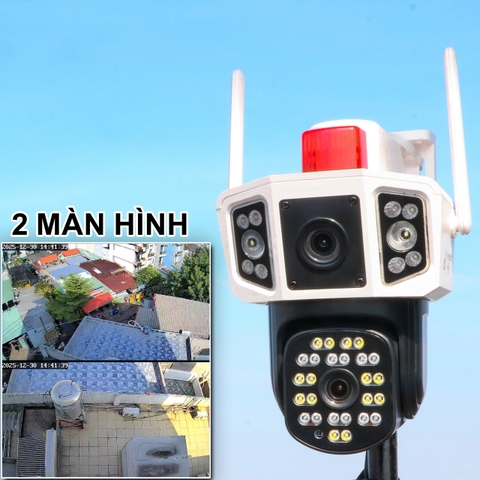 YOOSEE Mắt Diều Hâu T19WF  (Hộp màu, TypeC, xoay 360 độ , đàm thoại, có màu, 2 mắt 2 khung độc lập, thùng 30c)