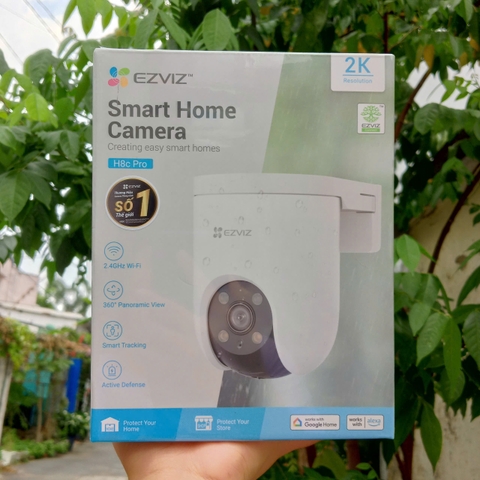 EZVIZ H8C Pro 2K 3MP (2304 × 1296 | Đàm thoại | Quay quét | Có màu ban đêm | Thùng 12c | Lắp ngoài trời)