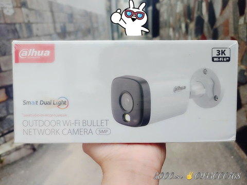 Camera Wifi 5MP Dahua HFW1539 - Có mic, có màu đêm, tương tự F52FP | H3C 5MP