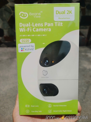 Camera 6MP BEANS-VIEW D220 Dual 2K (3MP+3MP) - Hàng chính hãng ✌ Powered by EZ Việt Nam | 2 năm | App cùng tên | Cài đặt dễ dàng