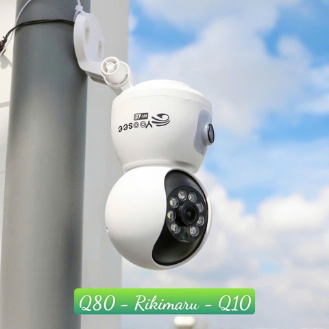 YOOSEE Q80 Green - Cổng TypeC, Đế xoay 360 độ , đàm thoại, có màu, 2 mắt 2 khung độc lập, thùng 30c, tên khác RIKIMARU | Q10