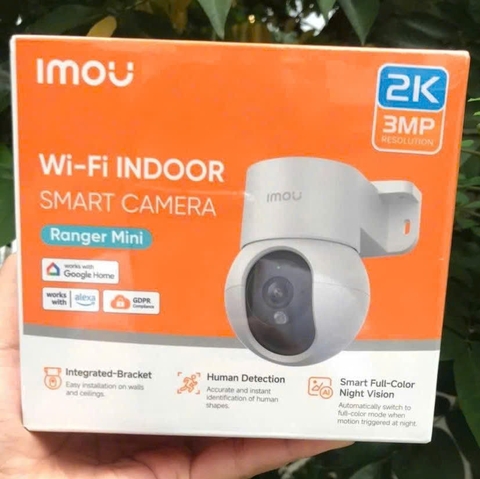(5.0Ghz) IMOU K2MP 3MP PRO++ (Chuẩn 2K | Ban đêm có màu | LAN 1GB | Full Color | Có AOR | Nén H.265 | Nhận thẻ 512GB | Góc siêu rộng hơn | Loa siêu to hơn | Nhận diện Human tốt hơn)
