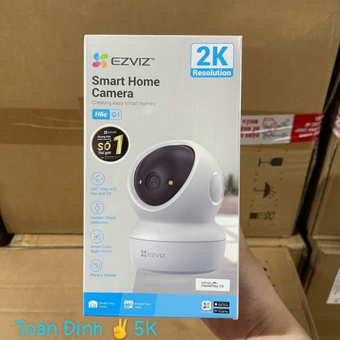 (3) EZVIZ H6C G1 2K | 3K | 4K - Góc rộng 85 độ | Có Màu | Đàm thoại | Xoay 360 | Thùng 30c ✌ Riêng mã 8MP 4K có thêm tần số 5.0Ghz