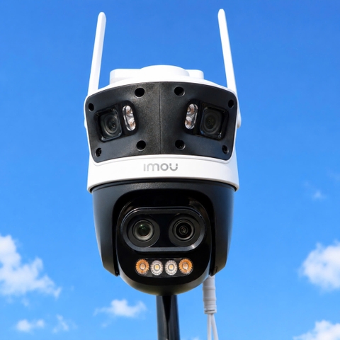 4 Mắt Camera IMOU S76DP 13M, nickname IMOU PANO Z ( 4MP + 4MP + 5MP + Zoom) - IPC-S76DP-13M0N - Camera siêu zoom 12X & Góc Rộng 4 Ống kính, bắt tốt sóng wifi 5.0Ghz