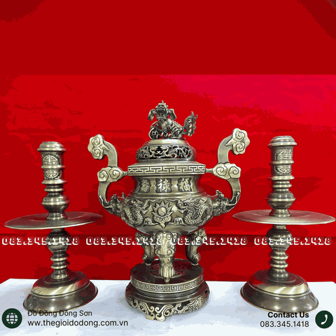 Bộ Đỉnh Đồng Tam Sự Thờ Gia Tiên