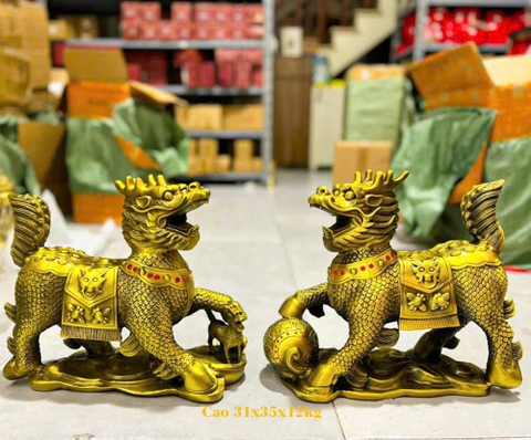 Tượng Kỳ Lân Cầu – Con Bằng Đồng | Linh Vật Phong Thủy Trấn Trạch Chiêu Tài