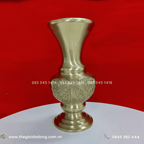 Bình Hoa Bàn Thờ Bằng Đồng Cao 30cm