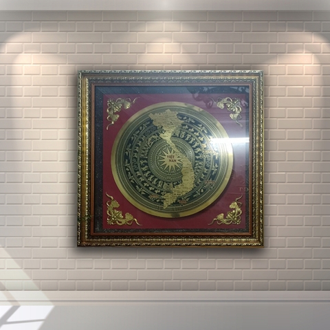 Tranh Mặt Trống Đồng Bản Đồ Việt Nam