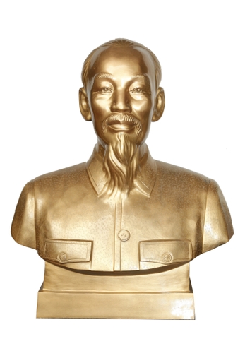 Tượng Bác Hồ Bán Thân Bằng Đồng Thờ Tại Cơ Quan