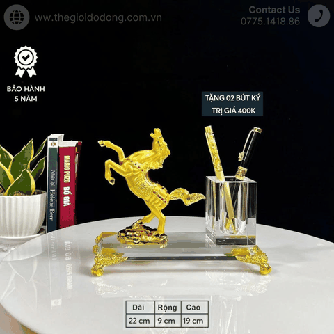 Quà Tặng Phong Thủy Để Bàn – Ống Đựng Bút Mã Đáo Thành Công | Món Quà Ý Nghĩa Cho Công Việc & Sự Nghiệp