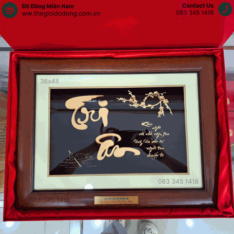 Tranh Chữ Tri Ân Dát Vàng 24K – Món Quà Tri Ân Thầy Cô, Nhà Giáo Cao Cấp và Ý Nghĩa