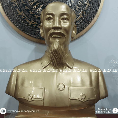 Tượng Bác Hồ Bằng Đồng Cao 60cm