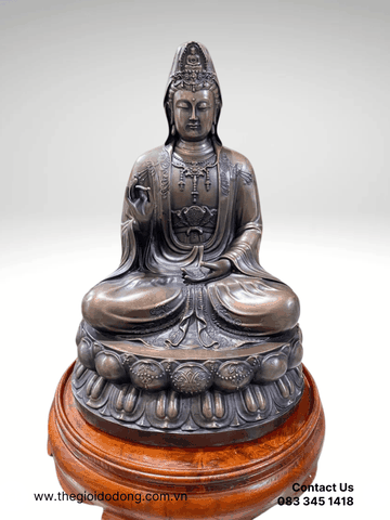Tượng đồng Mẹ Quan Âm 40cm