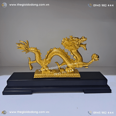 Tượng Rồng Phong Thủy Mạ Vàng 24K – Biểu Tượng Quyền Lực và May Mắn