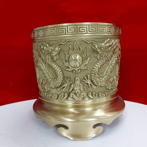 Bát Nhang Bằng Đồng Vàng - Đầy Đủ Kích Thước - Chạm Khắc Tinh Xảo
