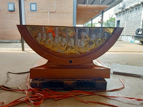 Đúc Bàn Thánh Lễ Công Giáo 400kg Bằng Đồng Đỏ Bàn Giao Nhà Thờ Thánh Martino - Đồng Nai