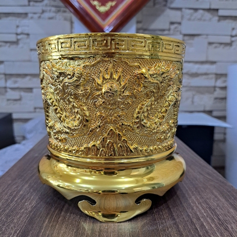 Bát Nhang Bằng Đồng Vàng Mạ Vàng 24K – Sang Trọng, Đẳng Cấp, Bền Đẹp