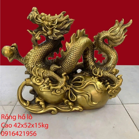 Tượng Rồng Phong Thủy Bằng Đồng – Rồng Cưỡi Hồ Lô Mang Đến Sức Khỏe & Tài Lộc