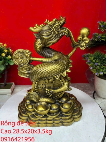 Tượng Rồng Bằng Đồng - Rồng Đế Tiền Phong Thủy Cao Cấp