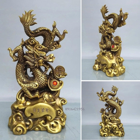 Tượng Rồng Bằng Đồng – Rồng Nhả Tiền Phong Thủy
