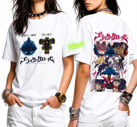 BLACK CLOVER🔥 _Áo thun Unisex Form dáng Regular Fit (Ôm nhẹ) _ Phiên bản giới hạn!