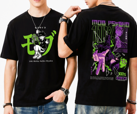 MOB PSYCHO 100 💥Áo thun Unisex Form dáng Regular Fit (Ôm nhẹ)_CHÂN ÁI CHO TÍN ĐỒ ANIME VÀ STREETWEAR